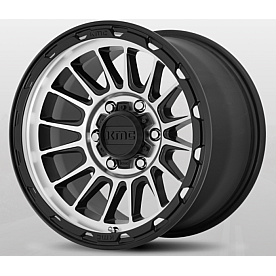 KMC Wheel 18 Diameter 0 Offset Aluminum Black With Natural Face Single