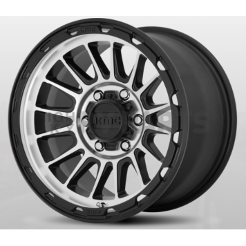 KMC Wheel 18 Diameter 0 Offset Aluminum Black With Natural Face Single