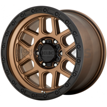 KMC Wheel 18 Diameter 18 Offset Aluminum Bronze With Black Lip Single