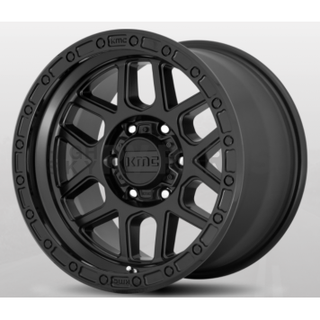 KMC Wheel 18 Diameter 18 Offset Aluminum Black Single