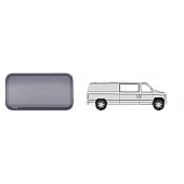 CRL Fixed 'All-Glass' Look Window for Side Sliding Door - 1992+ Ford Vans 