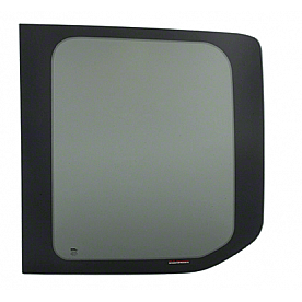 CRL OEM Design 'All-Glass' Look 2015+ Ford Transit Van Fixed Passenger Side Rear Door Window for Medium and High Top Vans