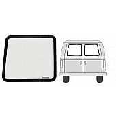 CRL Fixed Window - Left Hand Rear Hinged Door 1992+ Ford Vans 22-15/16 inch x 19-3/8 inch with 1/8 inch Trim Ring