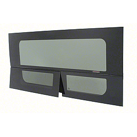 CRL 2014+ OEM Design 'All-Glass' Look Ram ProMaster Passenger Side Sliding Door T-Vent Window 136” & 159” Wheelbase Only
