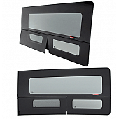 CRL Black 2016+ Mercedes Metris Passenger Side Sliding Door Vented Window