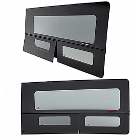 CRL Black 2016+ Mercedes Metris Passenger Side Sliding Door Vented Window