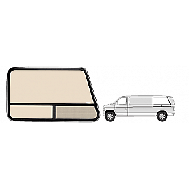 CRL Accent Frame  inchContempo inch T-Slider Window - Drivers Side Rear 1992+ Ford Vans 