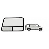 CRL T-Slider Window Passenger Side Rear 1997 Plus Chevy/GMC Vans 
