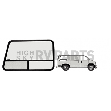 CRL T-Slider Window Passenger Side Rear 1997 Plus Chevy/GMC Vans 