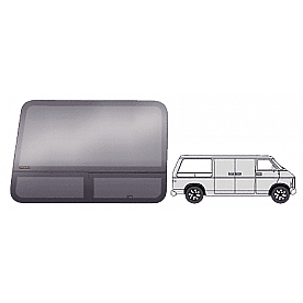 CRL T-Vent 'All-Glass' Look Window - Passenger Side Rear 1978 - 2003 Dodge Van