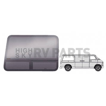 CRL T-Vent 'All-Glass' Look Window - Passenger Side Rear 1978 - 2003 Dodge Van