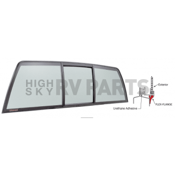 CRL 1994+ Chevy/GMC S-Series and for Isuzu  inchPerfect Fit inch POWR-Slider - Solar Glass