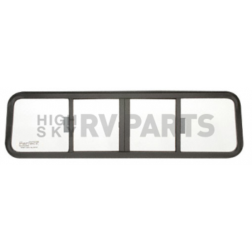 CRL Duo-Vent Four Panel Big Rig Slider with Clear Glass 1963-2006 Mack Conventional and Cab Over