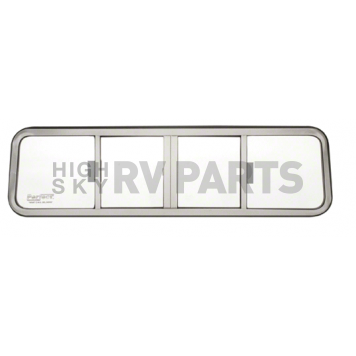 CRL Duo-Vent Four Panel Big Rig Slider with Clear Glass for 1976-1988 Chevy/GMC Conventional Cabs