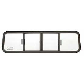 CRL Duo-Vent Four Panel Big Rig Slider with Clear Glass 1976+ Freightliner Various Models