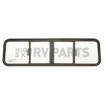 CRL Duo-Vent Four Panel Big Rig Slider with Clear Glass 1976+ Freightliner Various Models