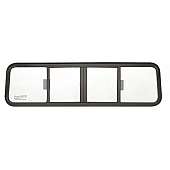 CRL Duo-Vent Four Panel Big Rig Slider with Clear Glass 1971-2000 Navistar (International) Various Models