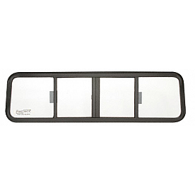 CRL Duo-Vent Four Panel Big Rig Slider with Clear Glass 1971-2000 Navistar (International) Various Models