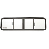 CRL Duo-Vent Four Panel Big Rig Slider with Clear Glass 1976-1978 Navistar (International) Conventional Cabs