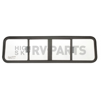 CRL Duo-Vent Four Panel Big Rig Slider with Clear Glass for 1970-1998 Ford Conventional Cabs