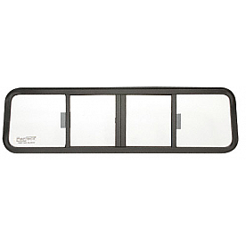 CRL Duo-Vent Four Panel Big Rig Slider with Clear Glass 1978-1993 Navistar (International) Conventional Cabs