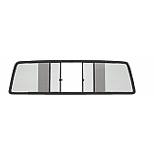 CRL Duo-Vent Four Panel Slider with Dark Gray Glass for 1979-1986 Dodge D-50 and Mitsubishi Standard Cabs