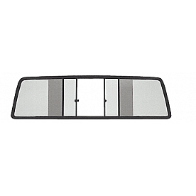CRL Duo-Vent Four Panel Slider with Dark Gray Glass for 1979-1986 Dodge D-50 and Mitsubishi Standard Cabs
