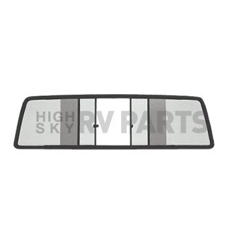 CRL Duo-Vent Four Panel Slider with Dark Gray Glass for 1979-1986 Dodge D-50 and Mitsubishi Standard Cabs