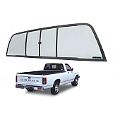 CRL Duo-Vent Four Panel Slider with Light Gray Glass for 1994-1996 Dodge Dakota Standard Cab