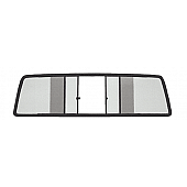 CRL Duo-Vent Four Panel Slider with Light Gray Glass for 1980-1986 Nissan Standard Cabs