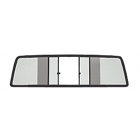 CRL Duo-Vent Four Panel Slider with Light Gray Glass for 1980-1986 Nissan Standard Cabs