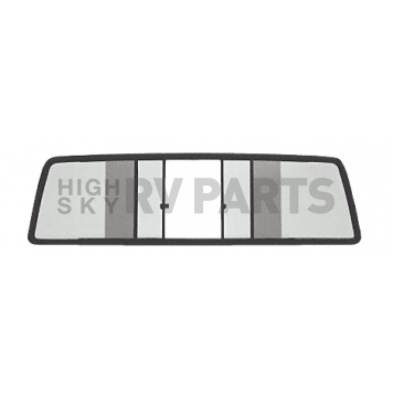 CRL Duo-Vent Four Panel Slider with Light Gray Glass for 1980-1986 Nissan Standard Cabs