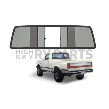 CRL Duo-Vent Four Panel Slider with Solar Glass for 1967-1972 Ford