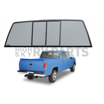 CRL Duo-Vent Four Panel Slider with Solar Glass for 1988-2000 Chevy/GMC CK Trucks