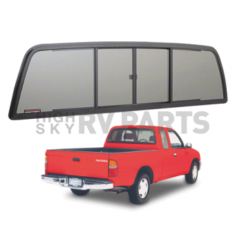 CRL Duo-Vent Four Panel Slider With Solar Glass for 1995-2004 Toyota Tacoma