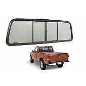 CRL OEM Replacement Duo-Vent Four Panel Slider With Dark Gray Glass for 1973-1996 Ford F-Series
