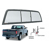 CRL  inchPerfect Fit inch 1995-1997 Tri-Vent Slider with Solar Glass for Dodge Ram Extended Cab with Interior Trim Rings