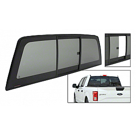 CRL  inchPerfect Fit inch 2015+ Ford F-150 Manual Tri-Vent Three Panel Slider with Solar Glass ECT915S