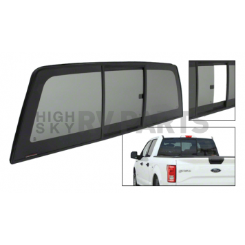 CRL  inchPerfect Fit inch 2015+ Ford F-150 Manual Tri-Vent Three Panel Slider with Solar Glass ECT915S