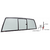 CRL  inchPerfect Fit inch Tri-Vent Slider with Solar Glass for 1994-2002 Chevy/GMC S-Series and 1996-2003 All Isuzu Cabs
