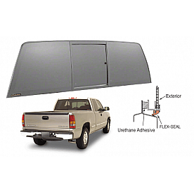 CRL  inchPerfect Fit inch Tri-Vent Slider with Solar Glass for 1999-2013 Chevy Silverado/GMC Sierra