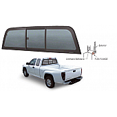 CRL  inchPerfect Fit inch Tri-Vent Slider with Solar Glass for 2004+ Chevy Colorado/GMC Canyon