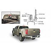 CRL  inchPerfect Fit inch Tri-Vent Slider with Solar Glass for 2015+ Chevy Colorado/GMC Canyon