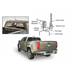 CRL  inchPerfect Fit inch Tri-Vent Slider with Solar Glass for 2015+ Chevy Colorado/GMC Canyon