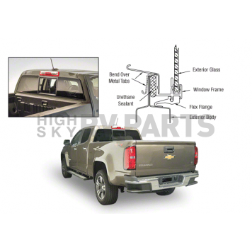 CRL  inchPerfect Fit inch Tri-Vent Slider with Solar Glass for 2015+ Chevy Colorado/GMC Canyon