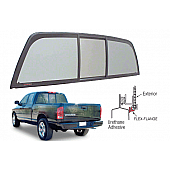 CRL 2002-2008 Dodge 1500 Ram, 2003-2008 All Ram Cabs, and 2007+ Sterling Bullet  inchPerfect Fit inch POWR-Slider - Solar Glass