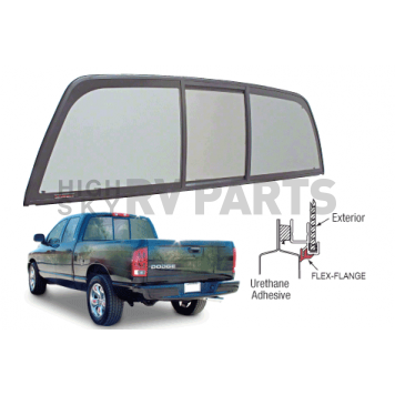 CRL 2002-2008 Dodge 1500 Ram, 2003-2008 All Ram Cabs, and 2007+ Sterling Bullet  inchPerfect Fit inch POWR-Slider - Solar Glass