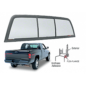 CRL 1995-1997 Dodge Ram Extended Cabs  inchPerfect Fit inch POWR-Slider - Solar Glass