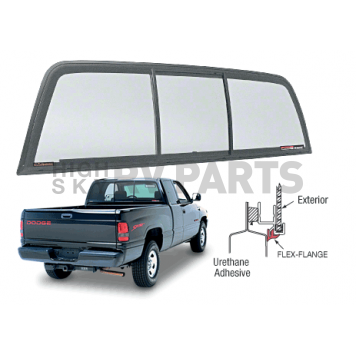 CRL 1995-1997 Dodge Ram Extended Cabs  inchPerfect Fit inch POWR-Slider - Solar Glass