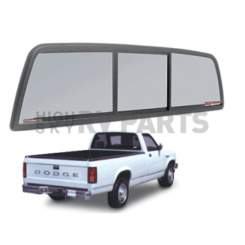 CRL POWR-Slider 1986-1993 Dodge Dakota Standard Cab 1986-1996 Dodge Dakota Extended Cabs - Solar Glass